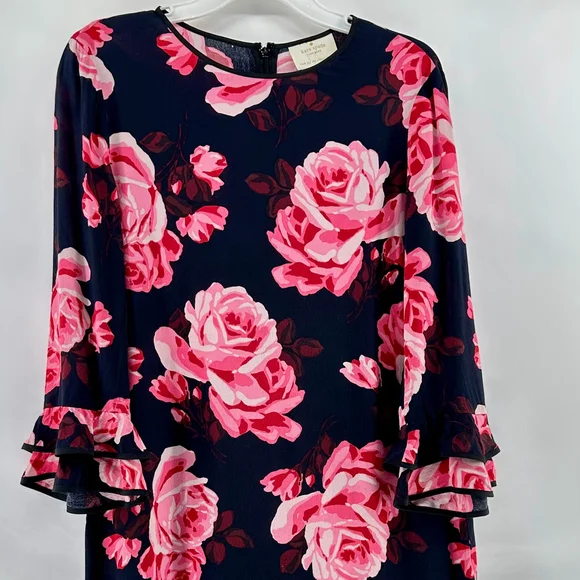 Kate Spade Black and Pink Floral Mini Dress - Picture 3 of 8